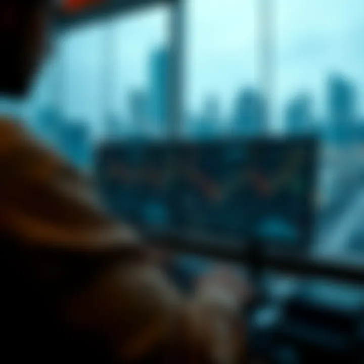 Visual representation of a trading platform